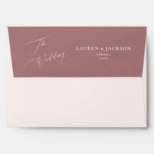 ArtsApp Dusty Rose Calligraphy Wedding DIY Colour Envelope