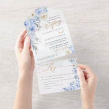 ArtsApp Elegant Dusty Blue Roses Gold Dust
