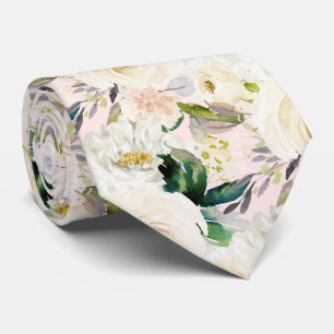 ArtsApp H2 Alabaster Cream Roses Wedding Tie