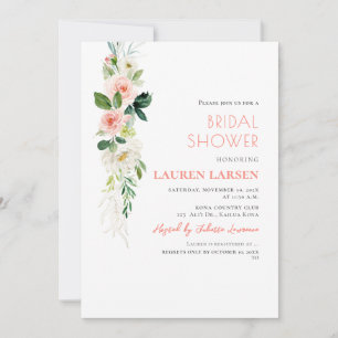 ArtsApp H2 Blush Pink Roses Greenery Foliage Invitation
