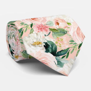 ArtsApp H2 Blush Pink Roses Wedding Tie