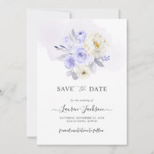 ArtsApp H2 Dusty Purple Roses Save the Date Card