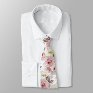 ArtsApp H2 Dusty Rose Roses Wedding Tie