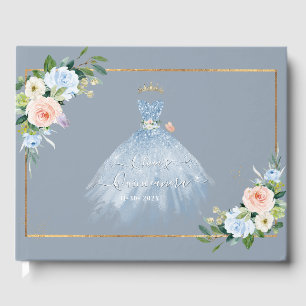 ArtsApp H2 Ombre Blush Pink Sparkling Quinceanera Guest Book