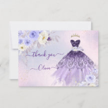 ArtsApp H2 Ombre Purple Sparkling Quinceanera
