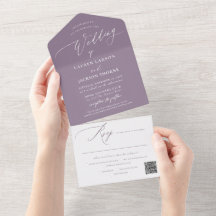 ArtsApp Modern Calligraphy Dusty Purple Wedding