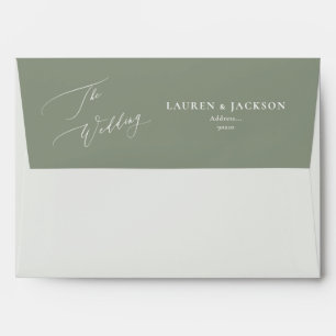 ArtsApp Olive+Sage Calligraphy Wedding DIY Colour Envelope