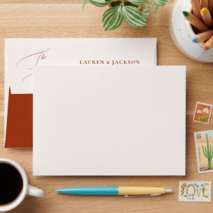 ArtsApp Terracotta Calligraphy Wedding DIY  Envelope
