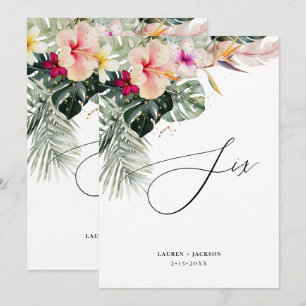 ArtsApp Tropical Paradise Gold Dust Table Six Invitation