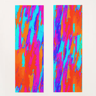 Artsy Abstract Rainbow Colourful Painting Pattern Yoga Mat