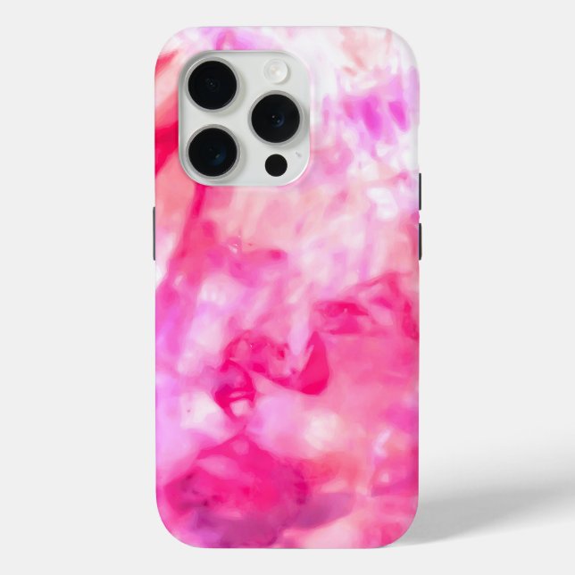 Artsy Abstract Summer Neon Pink Purple Tie Dye Case-Mate iPhone Case (Back)