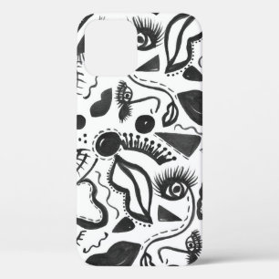 Artsy Abstraction: Faces, Lips, Geometric Magic! iPhone 12 Case