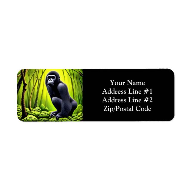 Artsy Abstrait Jungle Gorilla (Devant)