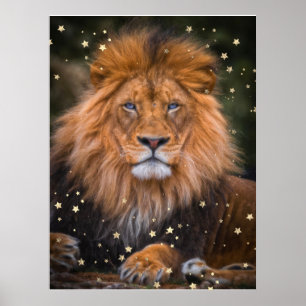 *~* Artsy AP23 Artistic Celestial  SOFT Brown LION Poster