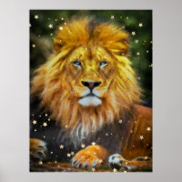 *~* Artsy AP23 Artistic Celestial Watercolor LION