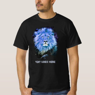 *~* Artsy AP23 Artistic Painting BLUE LION T-Shirt