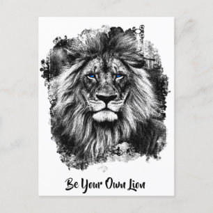 *~* Artsy AP23 Artistic Painting  SILVER LION Postcard