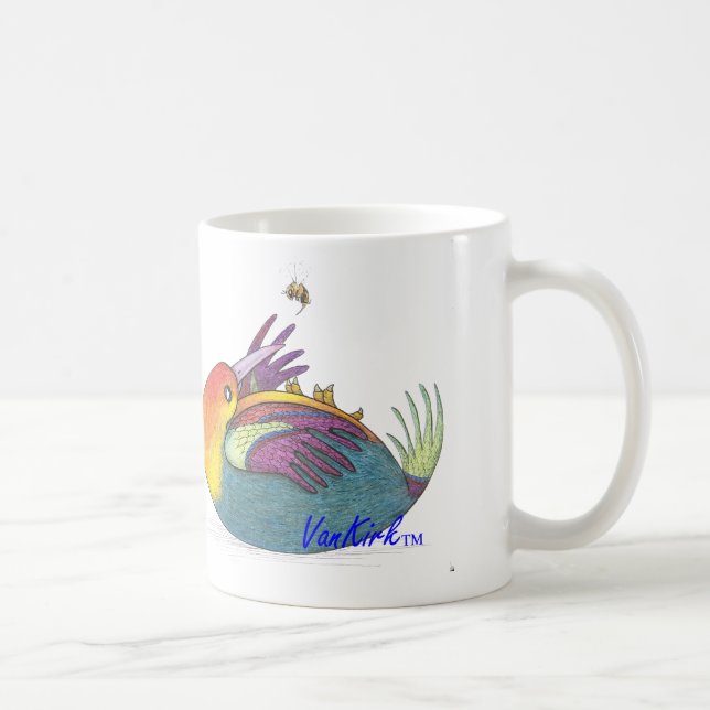 Artsy Bird and Bee Mug (Right)
