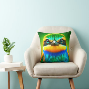 Artsy Bird Throw Pillow