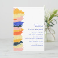 Artsy Blue Abstract Art Unique Photo Wedding