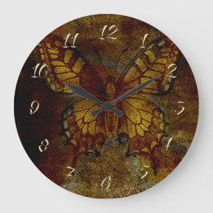 Artsy Butterfly Large Clock