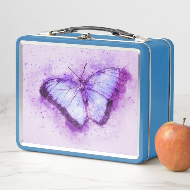 Artsy Butterfly Metal Lunch Box (In Situ)