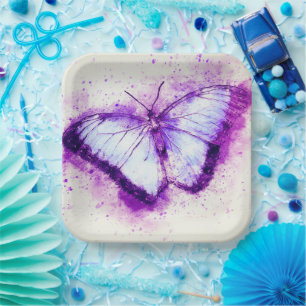 Artsy Butterfly Paper Plate
