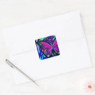 Artsy Butterfly Square Sticker