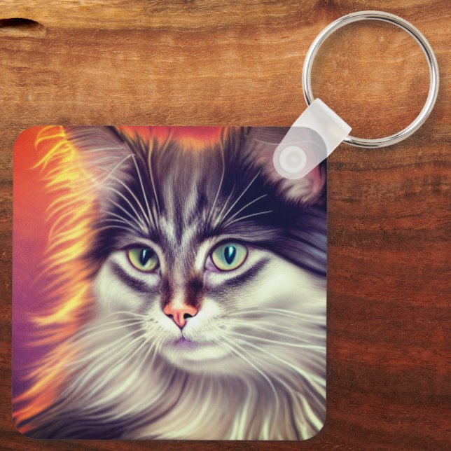 Artsy Cats Keychain (Back)