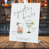 Artsy Choice of Cocktails Script Signature Drinks 