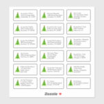 Artsy Christmas Tree 18 Individual Name Addresses<br><div class="desc">Please note if you find any of your addresses are a little lengthy (try and stick to 4 lines if possible), otherwise you can click the customize further option and use the scale down key, or change the font size to ensure the address fits within the boundaries of each contour...</div>