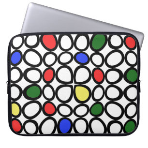 Artsy Circles Fun Laptop Cover Sleeve
