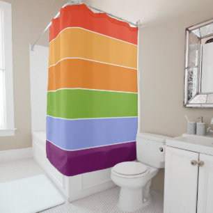 Artsy Color Stripes shower curtain