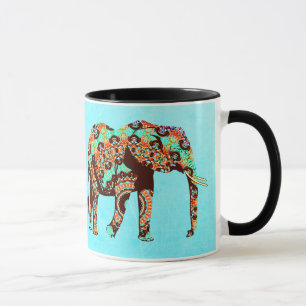 Artsy Colorful Elephant Mug
