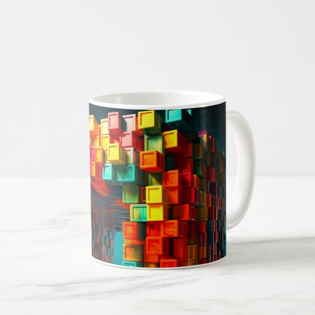 Artsy Cubes Coffee Mug (Front Right)