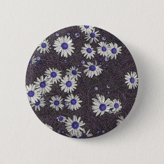 Artsy Daisies 2 Inch Round Button (Front)