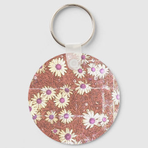Artsy Daisies Keychain