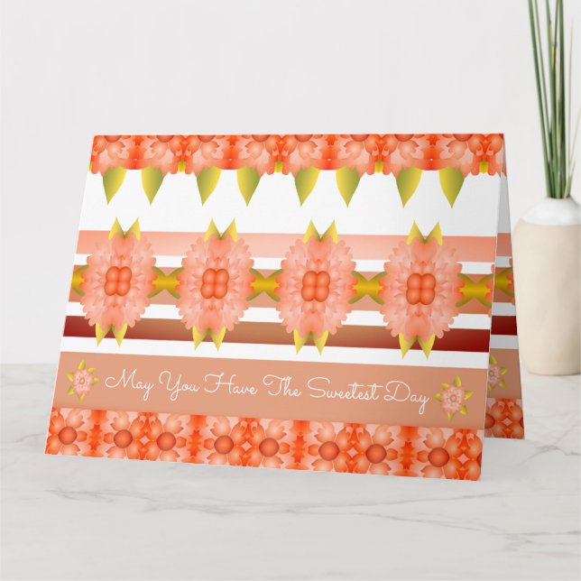 Artsy Design In Peach Card (Front)