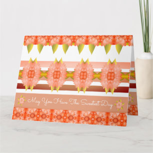 Artsy Design In Peach Card