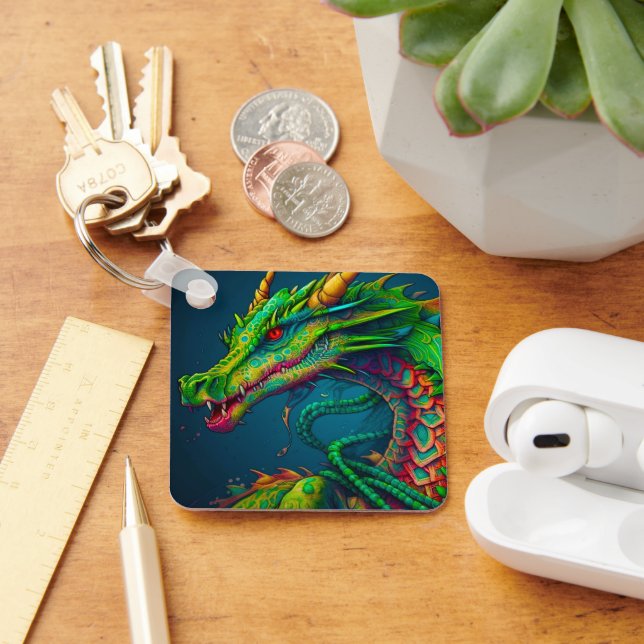 Artsy Dragon Keychain (Desk)