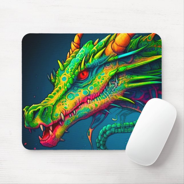 Artsy Dragon Mouse Pad (With Mouse)