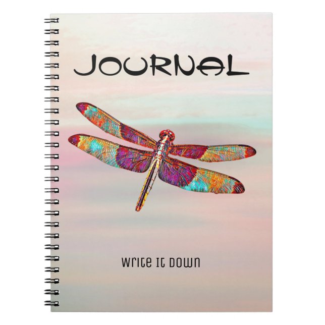 Artsy Dragonfly Journal Notebook (Front)