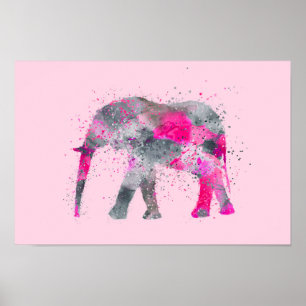 Artsy Elephant Poster