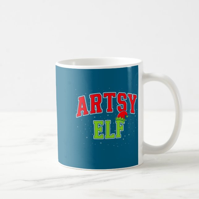 Artsy Elf Christmas Family Matching Group Xmas Act Coffee Mug (Right)