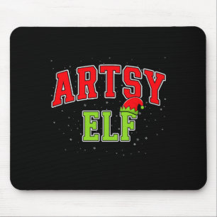 Artsy Elf Christmas Family Matching Group Xmas Act Mouse Pad