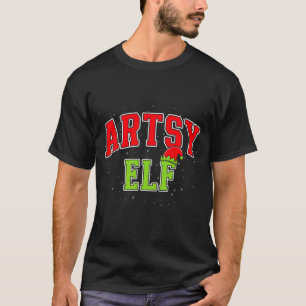 Artsy Elf Christmas Family Matching Group Xmas Act T-Shirt