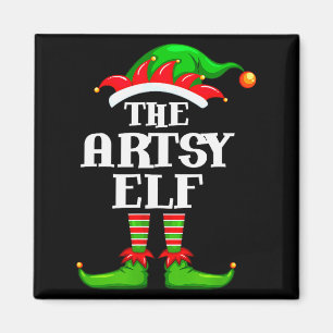 Artsy Elf Matching Family Group Christmas Party Py Magnet