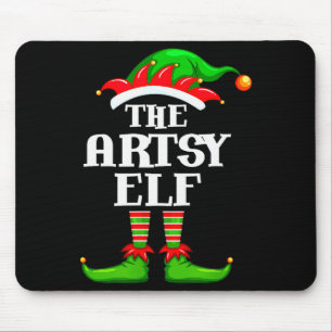 Artsy Elf Matching Family Group Christmas Party Py Mouse Pad