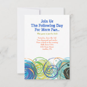 ARTSY FARTSY Bar Bat Mitzvah Party Card