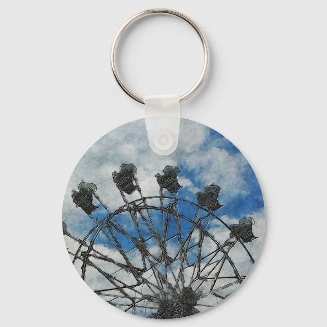 Artsy Ferris Wheel Keychain (Front)